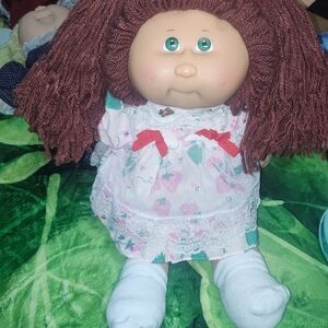 Charming CPK Doll with Red Hair and Green Eyes
